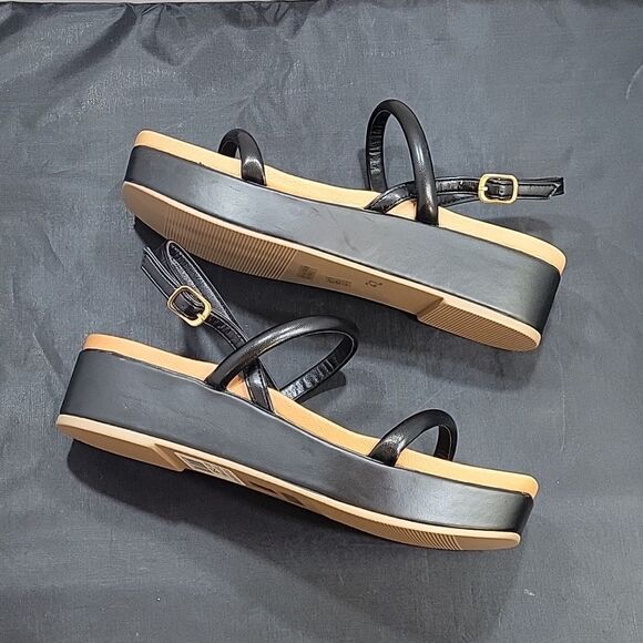 BRAND NEW CHINESE LAUNDRY SARTI DOUBLE ANKLE STRAP PLATFORM WEDGES SANDAL - Picture 8 of 16